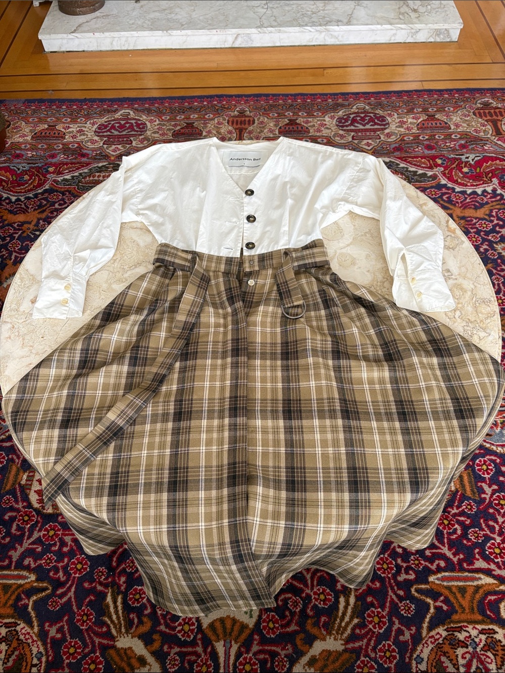 Andersson Bell Lena Illusion Plaid Midi Dress - As New - Picture 11 of 15